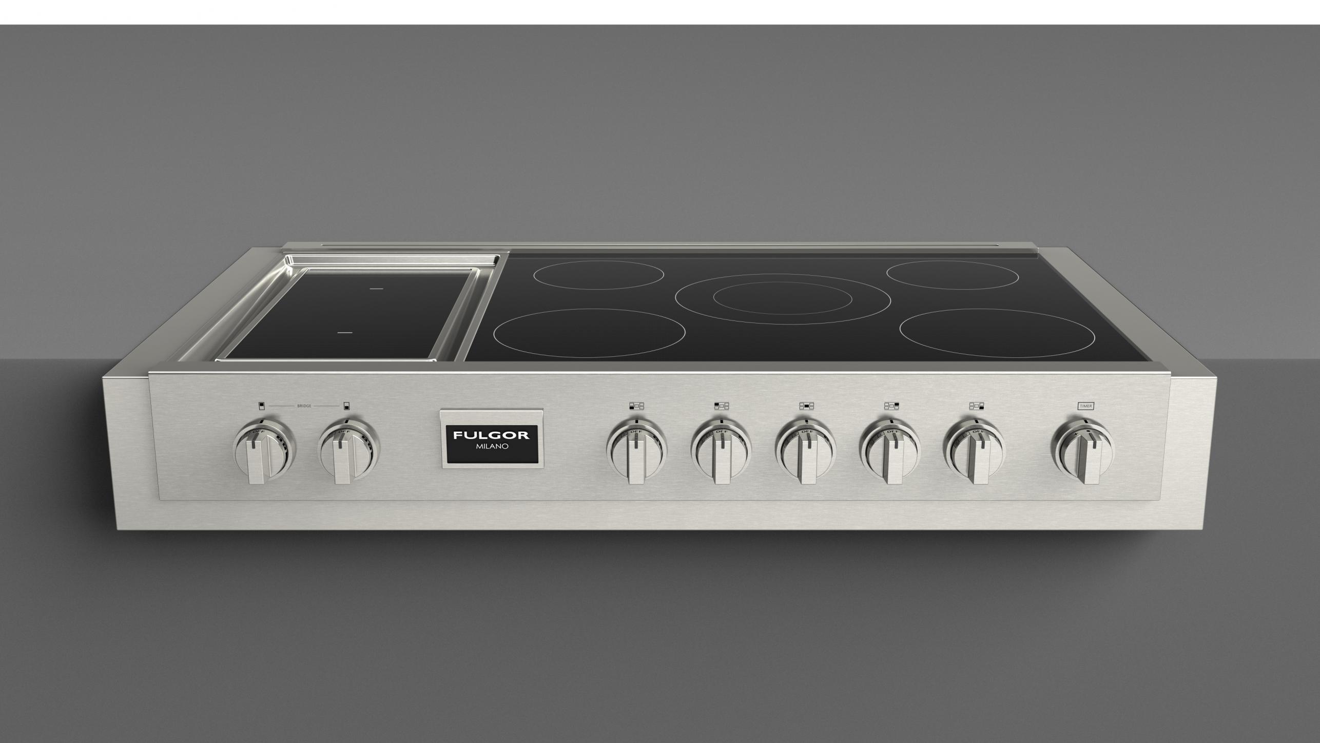 SOFIA 48" PRO INDUCTION RANGETOP WITH GRIDDLE Fulgor Milano